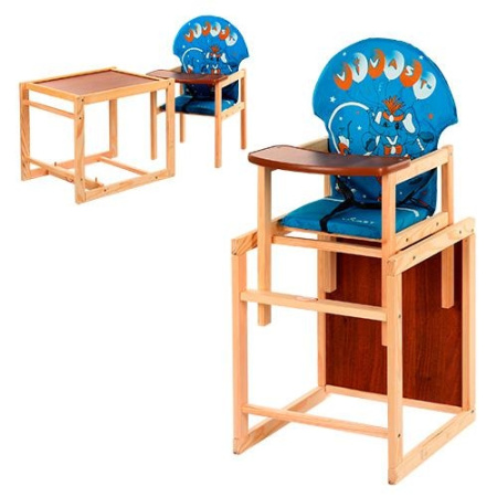 фото Стульчик для кормления трансформер Vivast М V-010-25-5 (голубой слон)