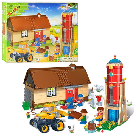 фото Детский конструктор BANBAO 8569 ферма трактор (590 деталей)