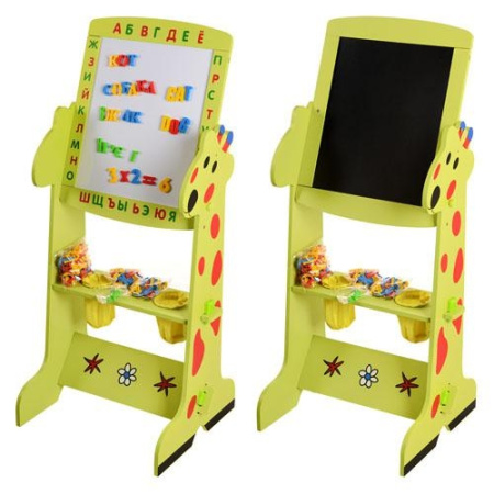 фото Детский деревянный мольберт М 1716-5 Жираф (зеленый)