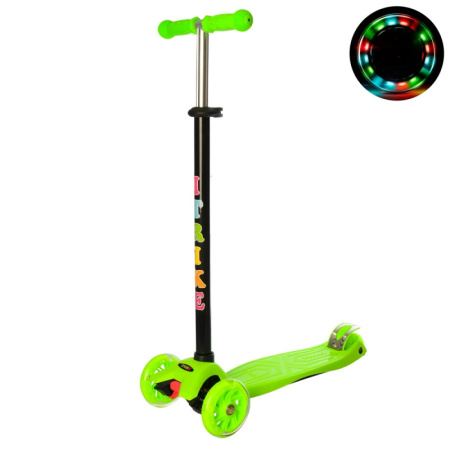 фото Детский самокат iTrike JR 3-003-G трехколесный (руль 80-89 см)