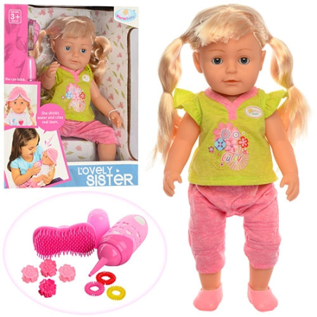 фото Интерактивная кукла WZJ016-2 с аксессуарами (42см)