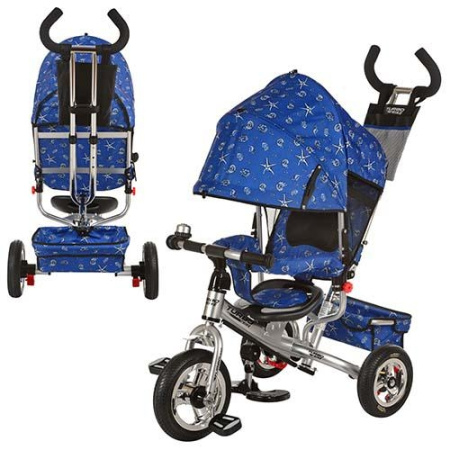 фото Трехколесный велосипед для деток TurboTrike М 5361-6 усиленная ручка (синий)