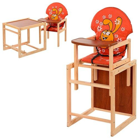 фото Стульчик для кормления Vivast М V-010-27-3 (оранжевый заяц)