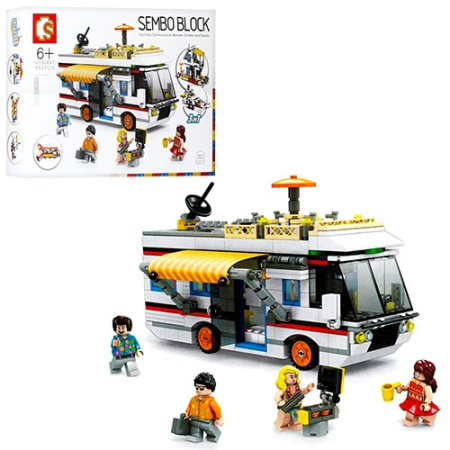 фото Детский конструктор SD6970 дом автобус катер (662 детали)