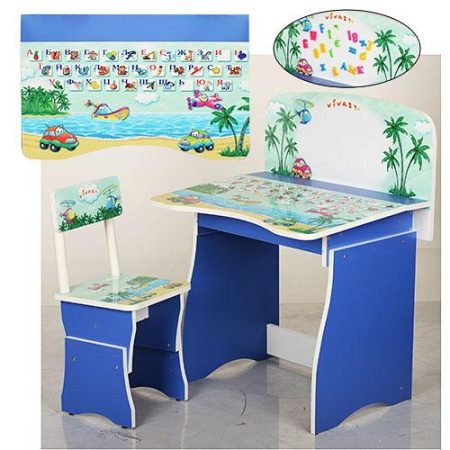 фото Детская парта Vivast МV-902-3-2 растишка (синяя)