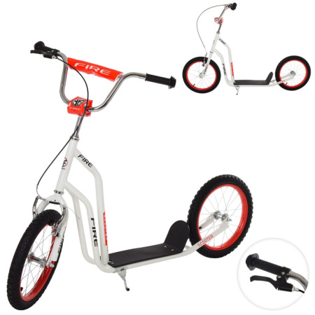 фото Самокат для взрослых до 60 кг SR 2-044-A с ручным тормозом (белый)