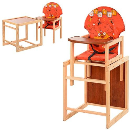 фото Стульчик для кормления Vivast М V-010-27-1 (оранжевый бегемот)