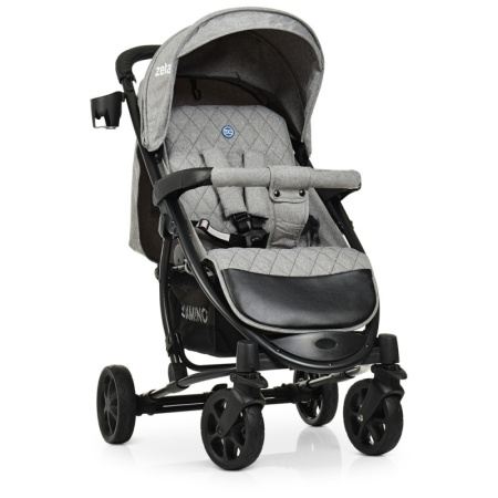 фото Коляска для детей El Camino ME 1011L ZETA Denim Silver универсальная (серебристая)
