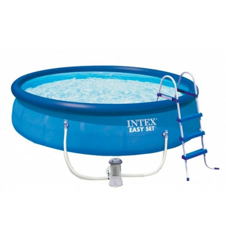 фото Наливной бассейн Intex 26168 фильтр-насос лестница подстилка тент (457-122 см)