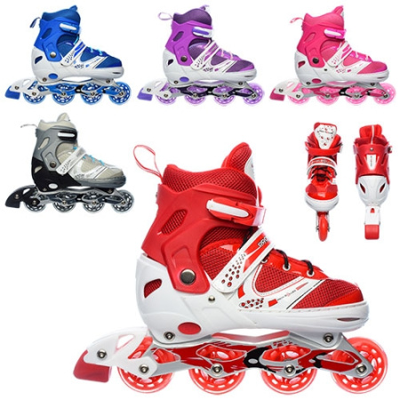 фото Детские роликовые коньки Profi A 12100-1-L раздвижные (размер 39-42)