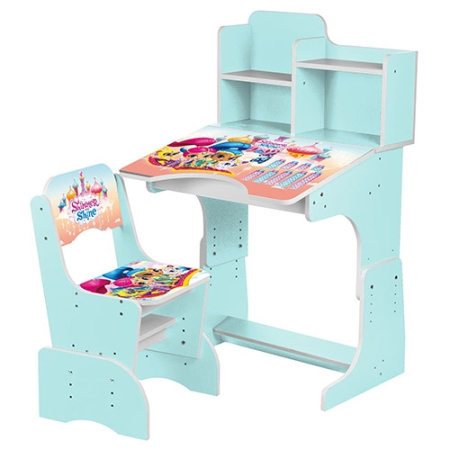 фото Регулируемая парта для детей W 2071-59-4 Шиммер и Шайн (мятная)