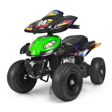 фото Квадроцикл для детей Bambi M 2403ALR-5 резиновые колеса и кожаное сиденье (зеленый) фото Квадроцикл для детей Bambi M 2403ALR-5 резиновые колеса и кожаное сиденье (зеленый)