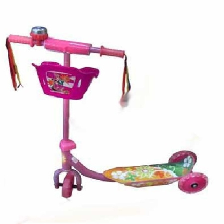 фото Самокат детский трехкалесный PP 3-003 с корзиной для игрушек
