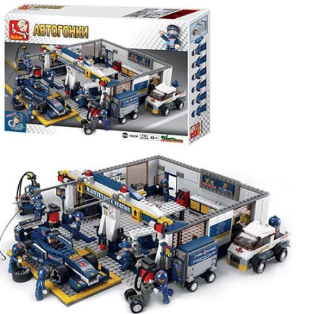 фото Конструктор M38-B0356 SLUBAN СТО Формулы 1 (741 деталь)