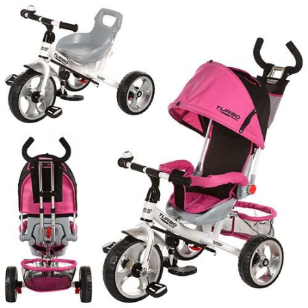 фото Трехколесный велосипед M 5387-2 Turbotrike для детей (малиново-черный)