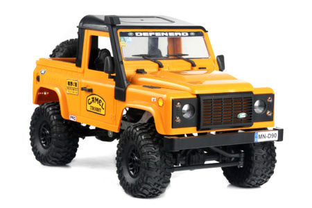 фото Машинка на радиоуправлении 1:12 MN Model Краулер D90 Defender полноприводный (желтый)