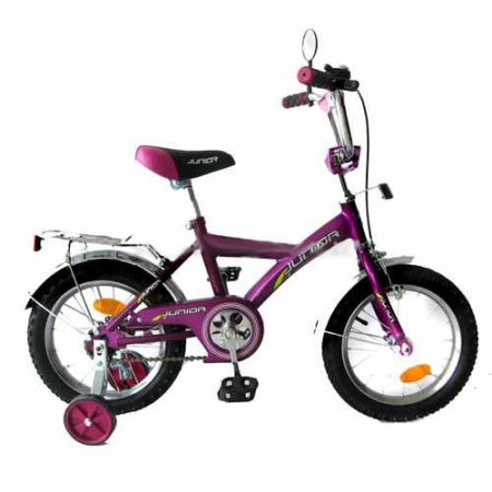 фото Велосипед двухколесный детский JUNIOR 14 от 3-х лет с боковыми колесами
