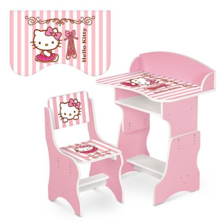 фото Детская парта со стульчиком W 308 Хелоу Китти (розовая)