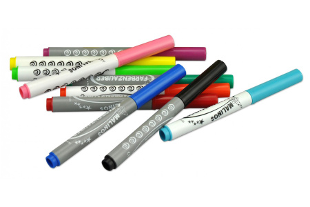 фото Фломастеры волшебные MALINOS Farbenzauber светлые рисуют по тёмным 10 (5+5) шт