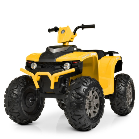 фото Детский квадроцикл Bambi M 4246EL-6 два мотора колеса EVA кожаное сиденье (желтый)