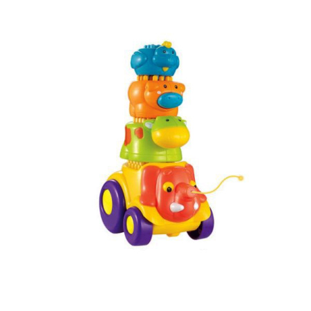 фото Детская Каталка TONGDE 8726 "Башенка животных на веревочке"