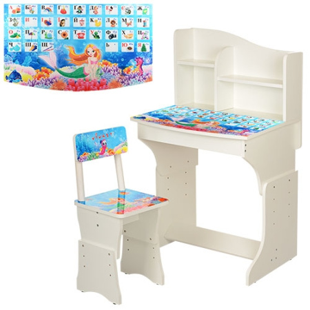 фото Детская парта ростовая МV-904-9 Русалка (белая)