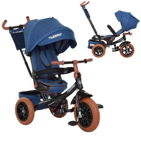 фото Велосипед три надувных колеса Turbotrike M 3646AJ-16 (джинсовый стиль)