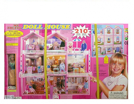 фото Домик для барби 71 HOKU 8 комнат с верандой