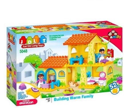 фото Детский игровой конструктор JDLT 5048, Домик (52 детали)
