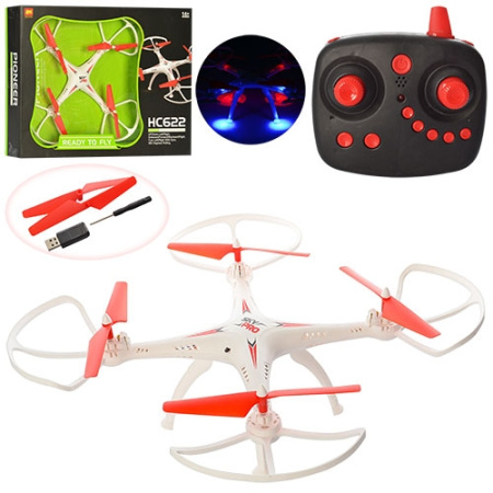 фото Квадрокоптер на радиоуправлении HC622 гироскоп запасные лопасти