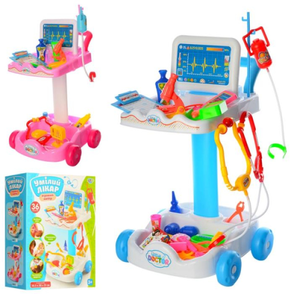 Детская тележка с медицинскими инструментами Limo Toy 606-1-5 микроскоп