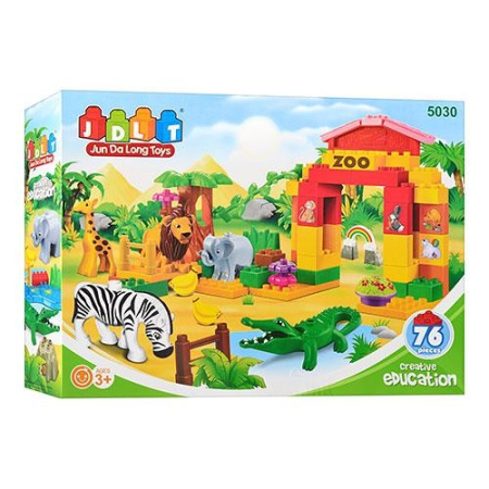 фото Развивающий конструктор JDLT 5030 зоопарк (76 деталей)