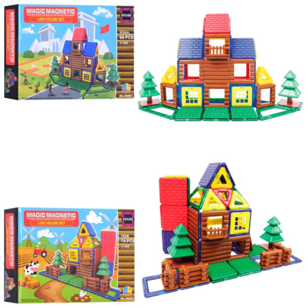 фото Детский магнитный конструктор JH8853-56 домик (66 или 74 детали)