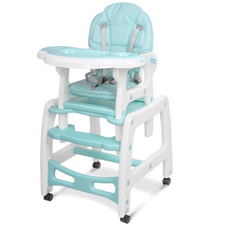 фото Стульчик для кормления M 1563-12-1 детский со столиком (голубой)