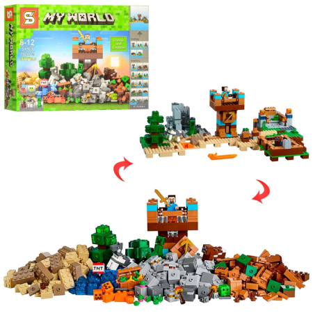 фото Конструктор для детей Minecraft SY969 строение с фигурками (792 детали)