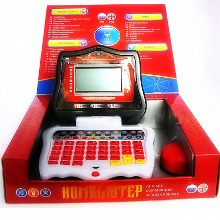 фото Детский обучающий ноутбук с мышкой «Спайдермен» JOY TOY 7074