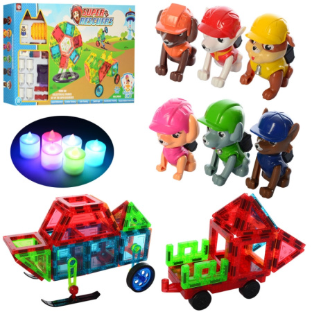 фото Магнитный конструктор Щенячий Патруль 9919 звук и свет