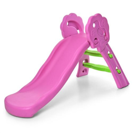 фото Горка детская Bambi QX-1803 пластиковая (розово-зеленая)