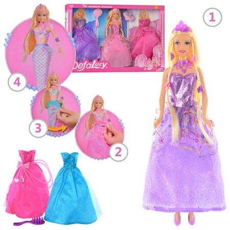 фото Кукла с нарядами DEFA 8245 и костюмом русалки