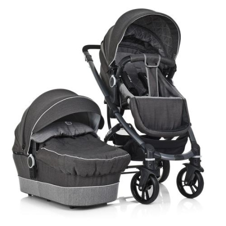фото Коляска детская 2в1 El Camino ME 1021-11 B-move с люлькой всесезонная (серая)