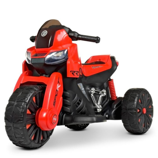 Детский мотоцикл Bambi M 4193EL-3 музыка свет колеса ЕВА (красный)