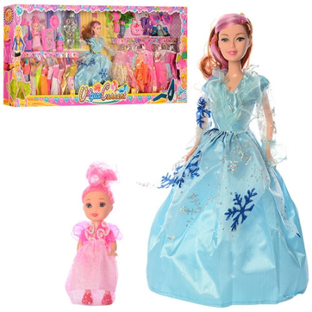 фото Кукла с дочкой 988A с гардеробом и аксессуарами