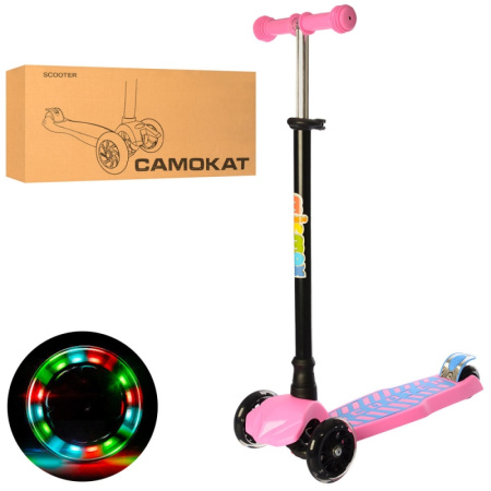 фото Самокат для детей JR 3-060-8-P MAXI три колеса (руль 80-89 см)