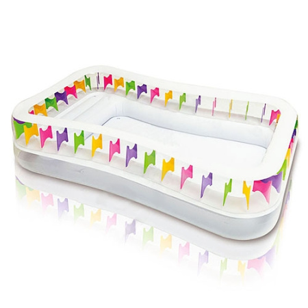 фото Семейный прямоугольный бассейн Intex 57477 с надувным сиденьем