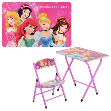 фото Детская парта DT 19-14 столик со стульчиком с Принцессами