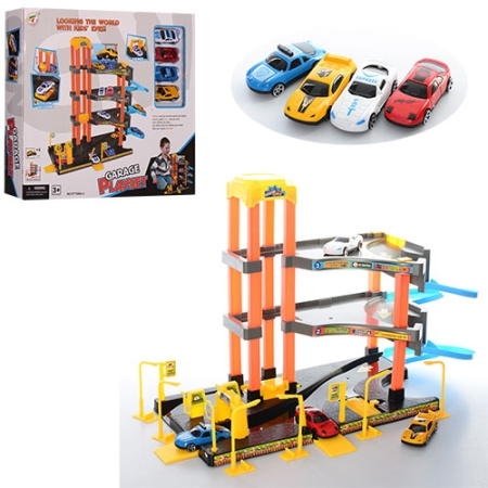 фото Детский гараж заправка M 3493 с машинками