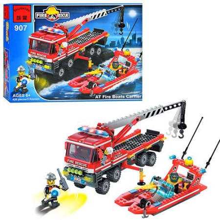 фото Детский конструктор BRICK 907 "Пожарная тревога" (420 деталей)