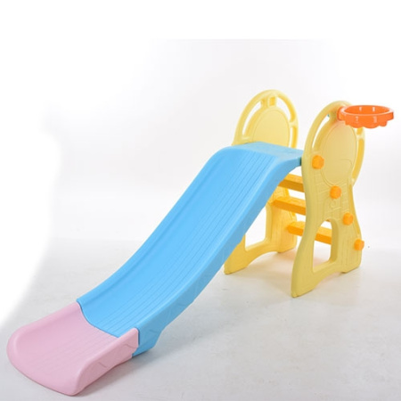 фото Горка для детей YG2016-24-6 с баскетбольным кольцом (желтая)