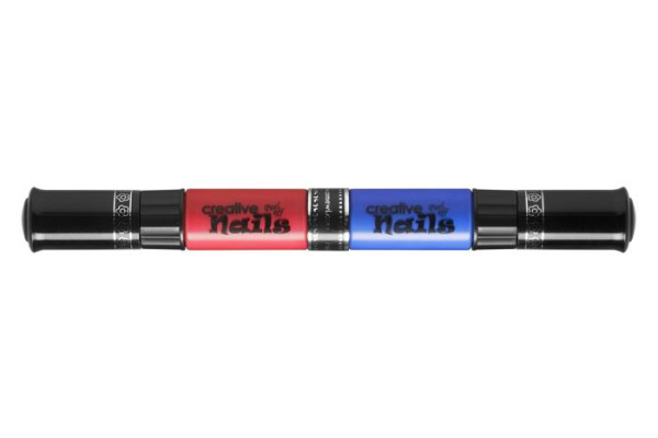 Детский лак-карандаш для ногтей Malinos Creative Nails на водной основе (2 цвета Темно-красный + Темно-синий)
