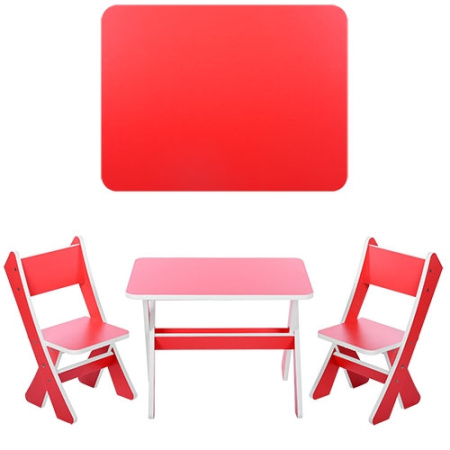 фото Детский столик со стульчиками М 2101-01 (коралловый)